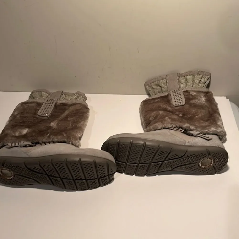 Cheeks by Tony Little leather faux fur  3 in 1 boots